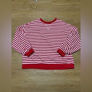 UEU Red and White Striped Top